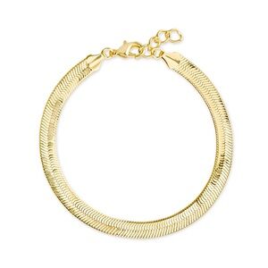 Aqua Herringbone Anklet